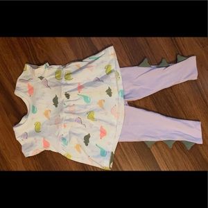 Baby girl Dinosaur outfit